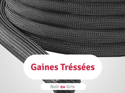 gaines tréssées noir ou gris de type sgt