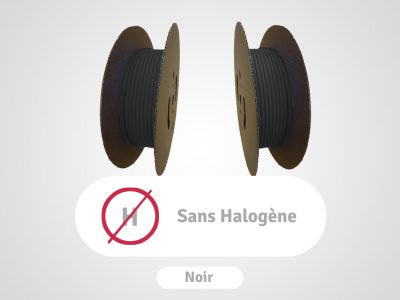 bobines de gaines sans halogène noir